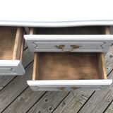 Vintage wood and brass desk