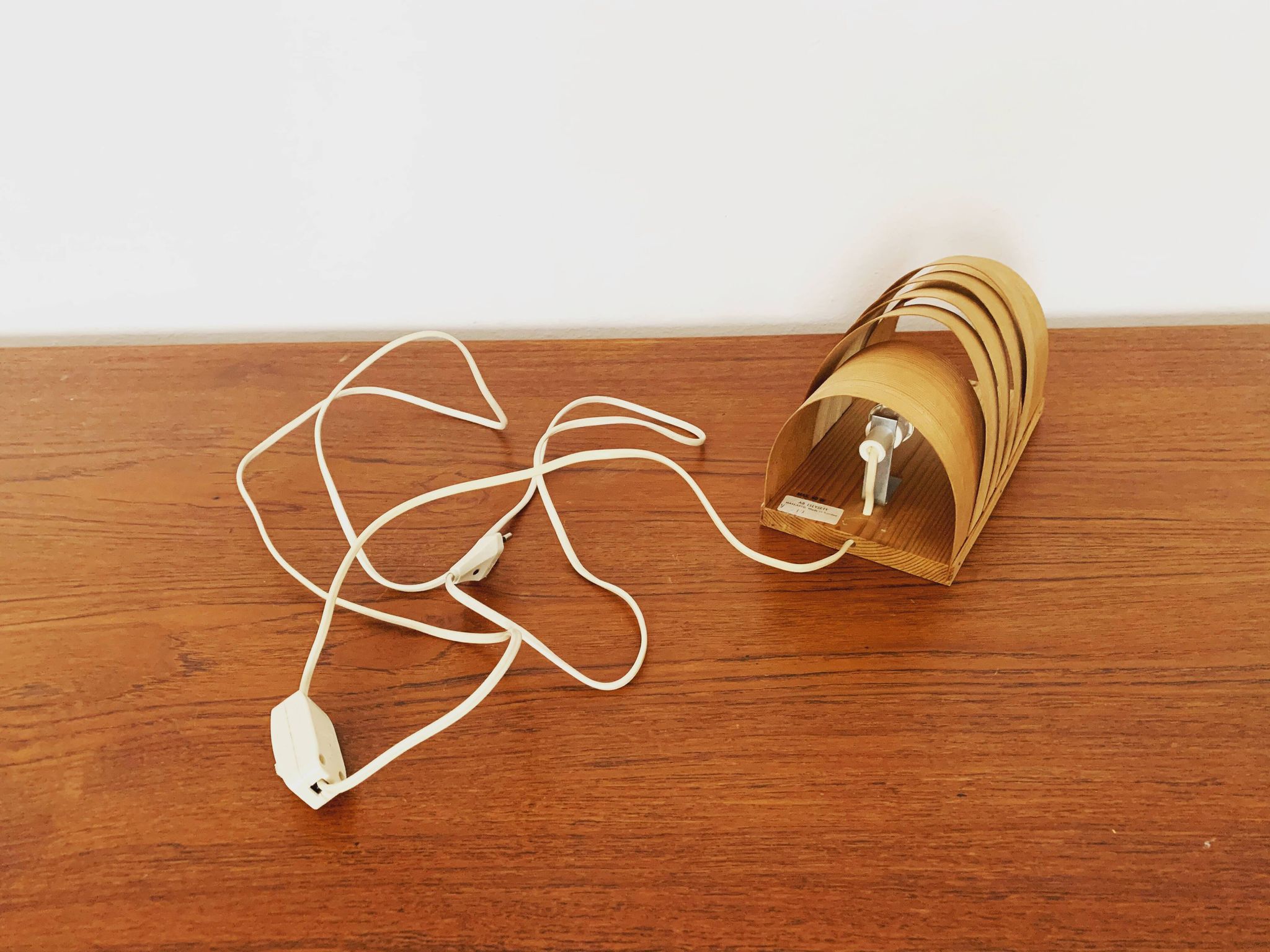 Swedish Wooden Wall Lamp by Hans Agne Jakobsson for Ellysett Markaryd