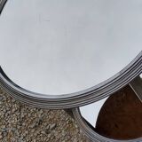 Art Deco side table, end table in chromed metal and mirror, 1930