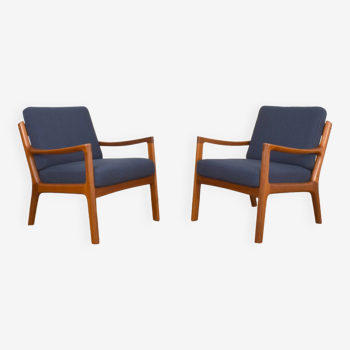 Mid-Century Danish Teak Armchairs by Ole Wanscher for France & Son, 1960s, Set of 2