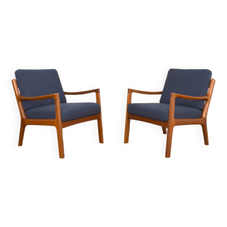 Mid-Century Danish Teak Armchairs by Ole Wanscher for France & Son, 1960s, Set of 2