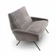 Two-seater velvet sofa by Felice Rossi, 1950s.
