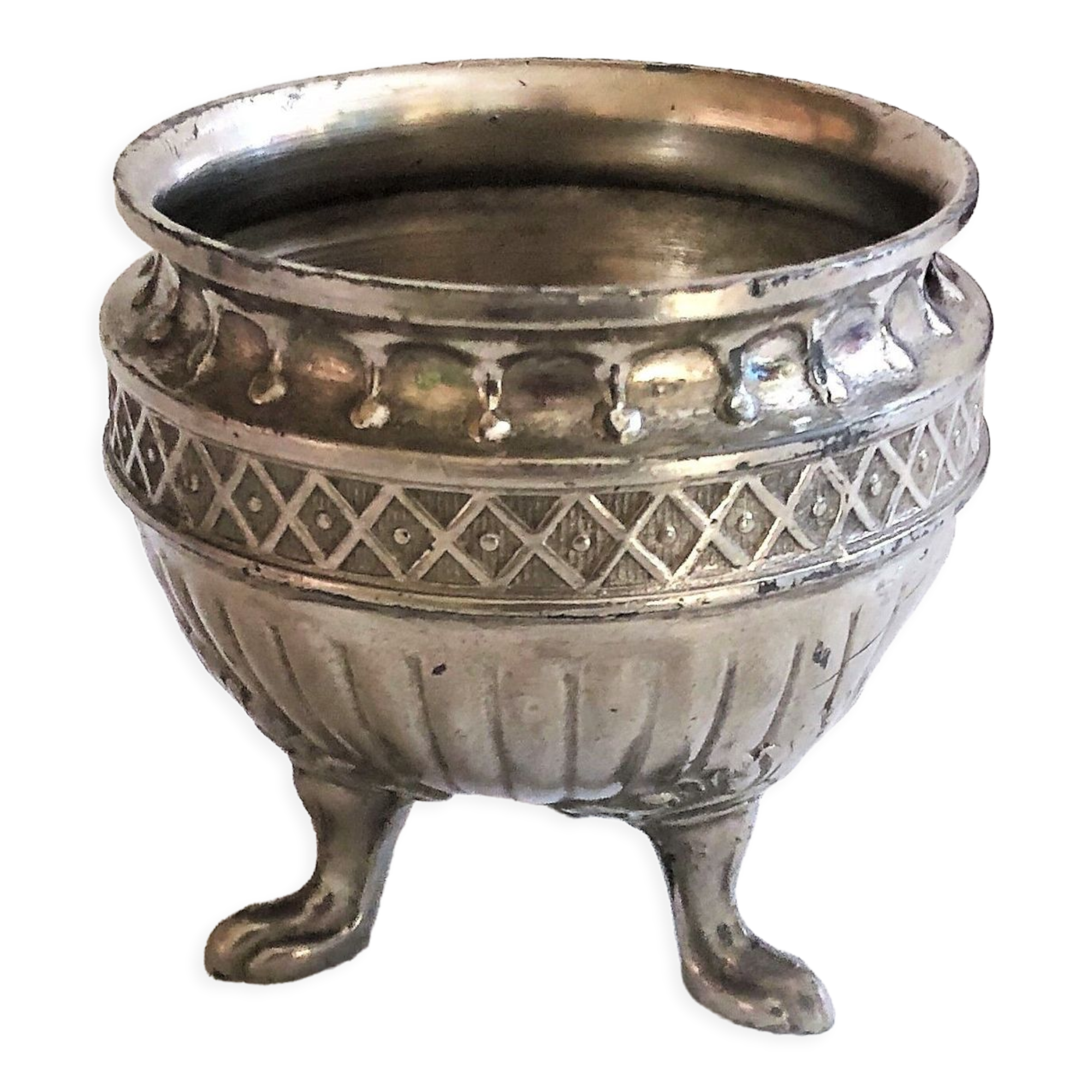 Old Empire style silver metal saleron