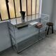 Pair of chrome and glass shelves from the 70s
