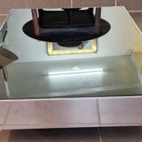 Table basse rectangulaire miroir Cidue 1970