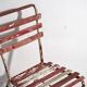 Antique red and white patio chairs (circa 1920). Set of 4 pieces