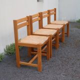 Set of 4 solid elm chairs