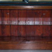 Rare glass-fronted Victorian apothecary cabinet.