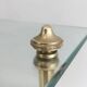 Neoclassical style magazine rack in brass with glass shelf by Maison Jansen
