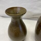 Ensemble de 2 vases en grès artisanal