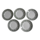 Lot of 5 flat plates, St Amand earthenware, antique French flate plates, 30s