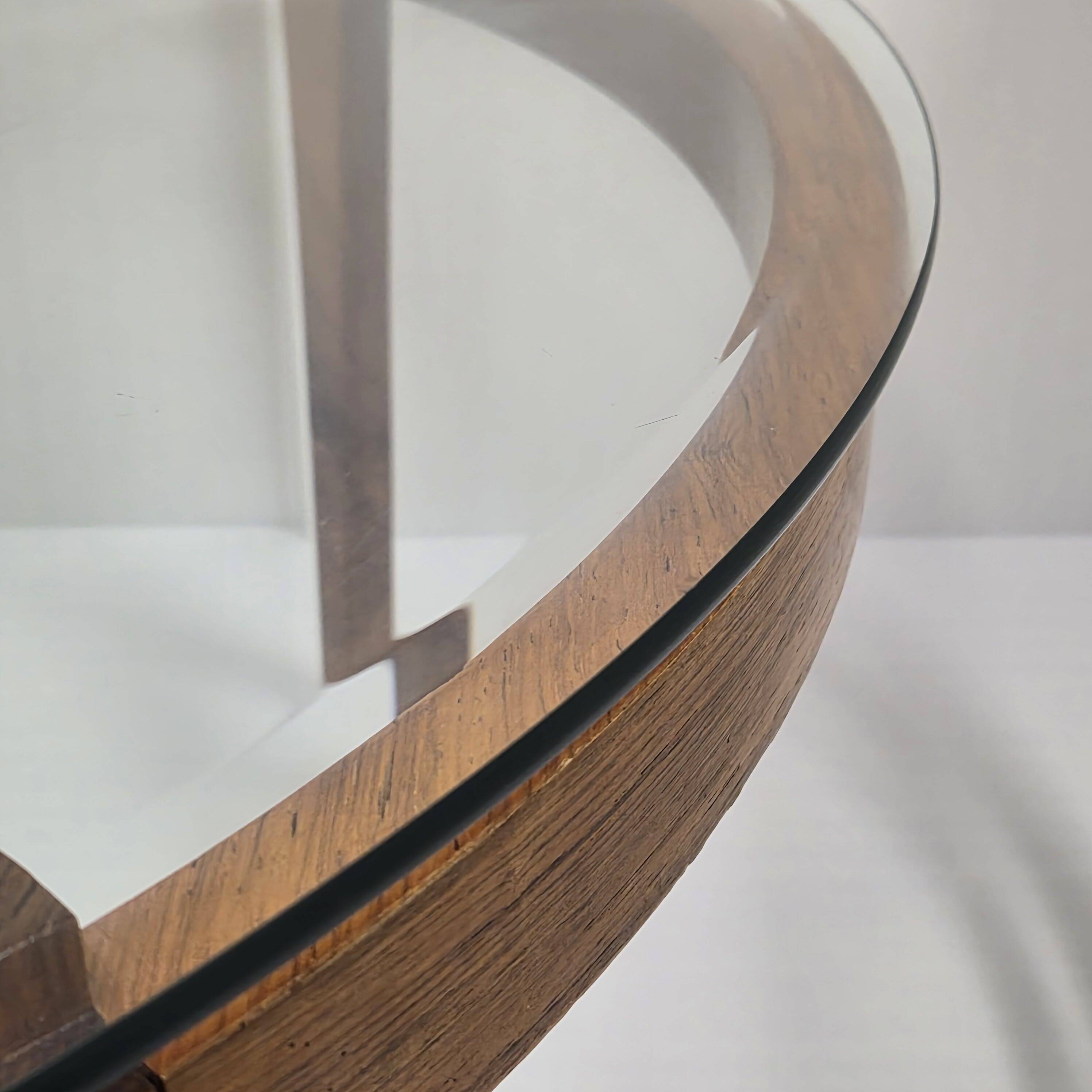 Scandinavian coffee table, 110cm diameter, circa 1960