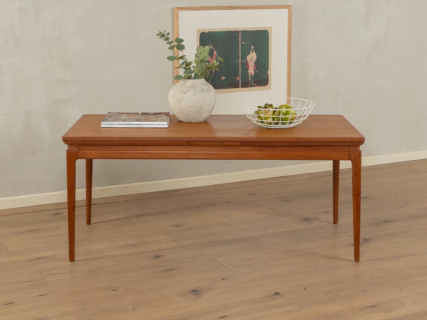 Rare extendable teak coffee table from the 1960s