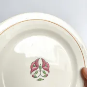 Iron earth plate Salins model without worry old cream flowers