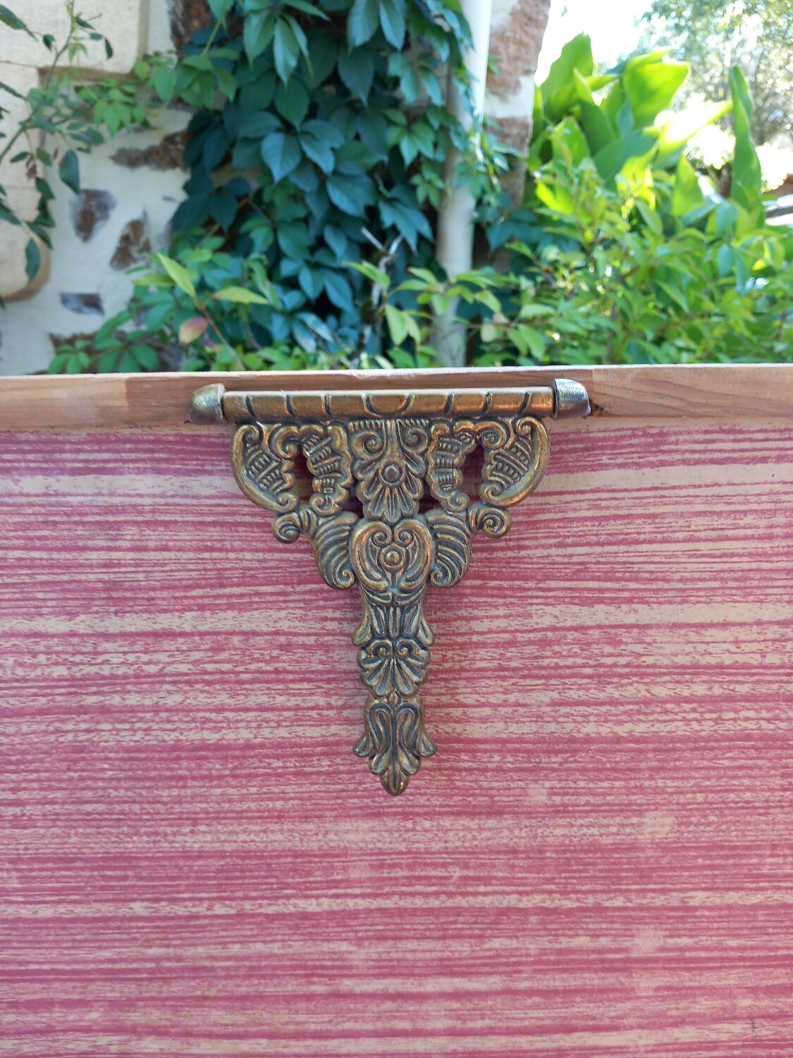 Antique carved wooden chest