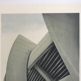 Original lithograph by Alain LE FOLL, Corbelled stadium, 1978