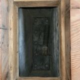 Antique cooler with a door