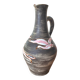 Rare signed ceramic and enameled porcelain pitcher