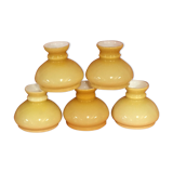Lot of 5 globe vintage opaline lamp