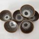 Set of 6 ramekins Bowls / cups in glazed ceramic Signed Alésia