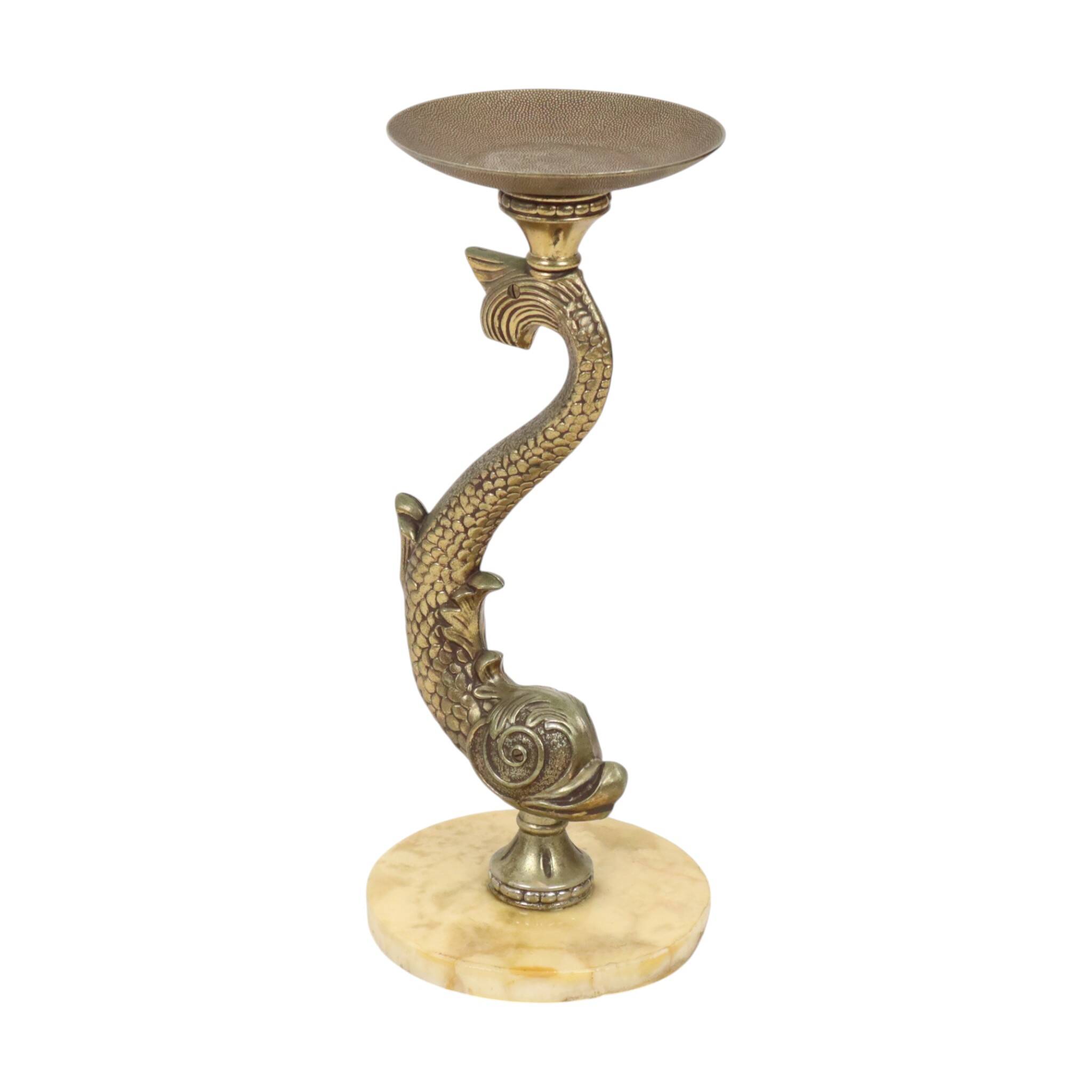Mid-Century Mythical Dolphin Floor Ashtray, France, 48 cm