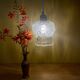 Vintage molded glass globe pendant light