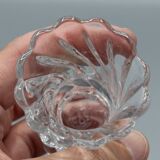 Old crystal toothpick holder signed baccarat, bamboo tors white model
