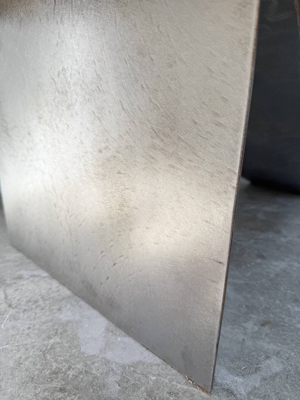 Handcrafted metal coffee table from the 1970s