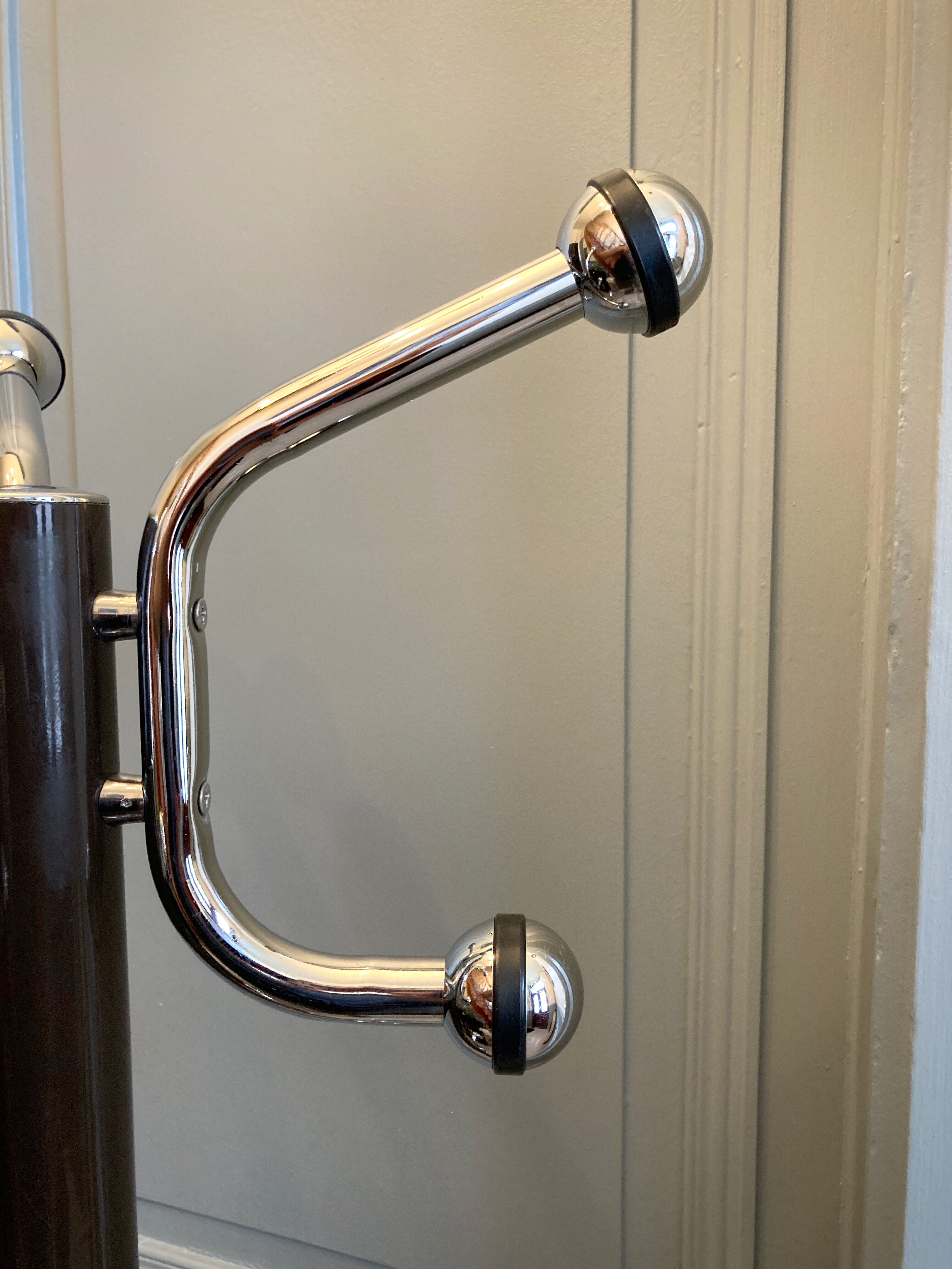 Coat rack on vintage stand