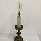 Old lamp with brass foot