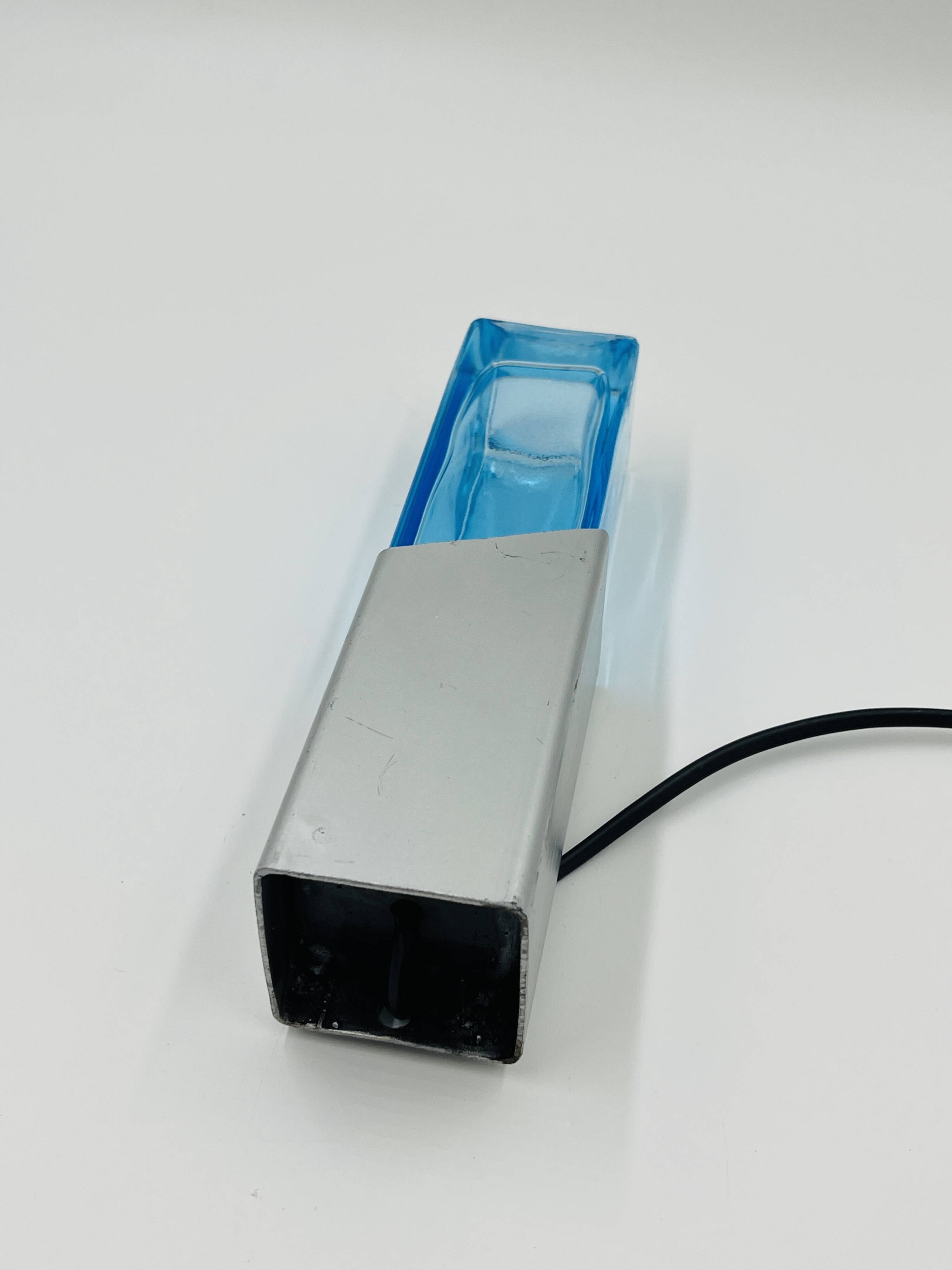 Space Age Glass Block Lamp Murano 1970