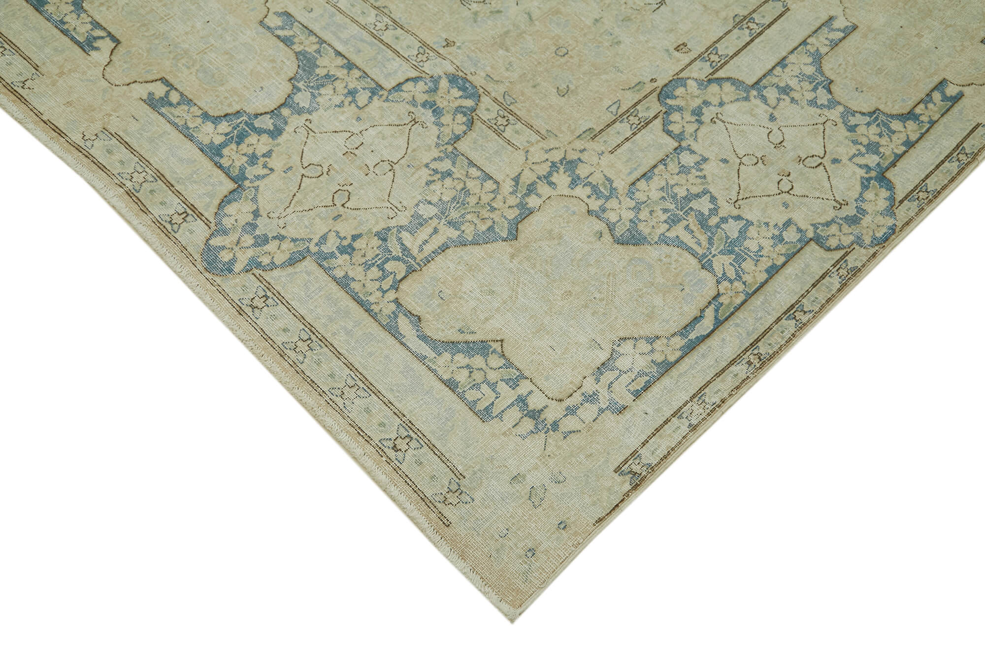 Hand-Knotted Persian Antique 1970s 284 cm x 388 cm Beige Wool Carpet