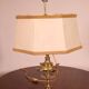 lampe à huile en bronze- 18° siècle - Espagne monté en lampe avec son abat-