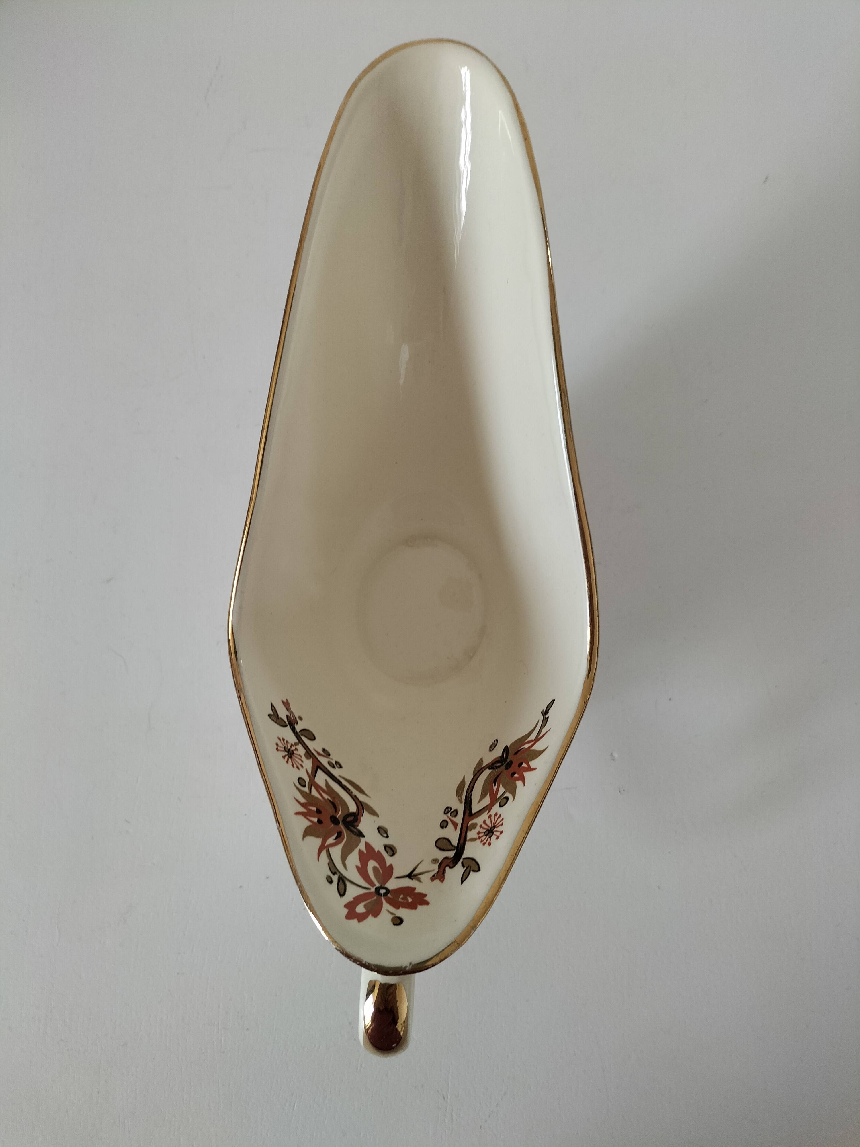 Sauceboat Salins France stylised floral decoration
