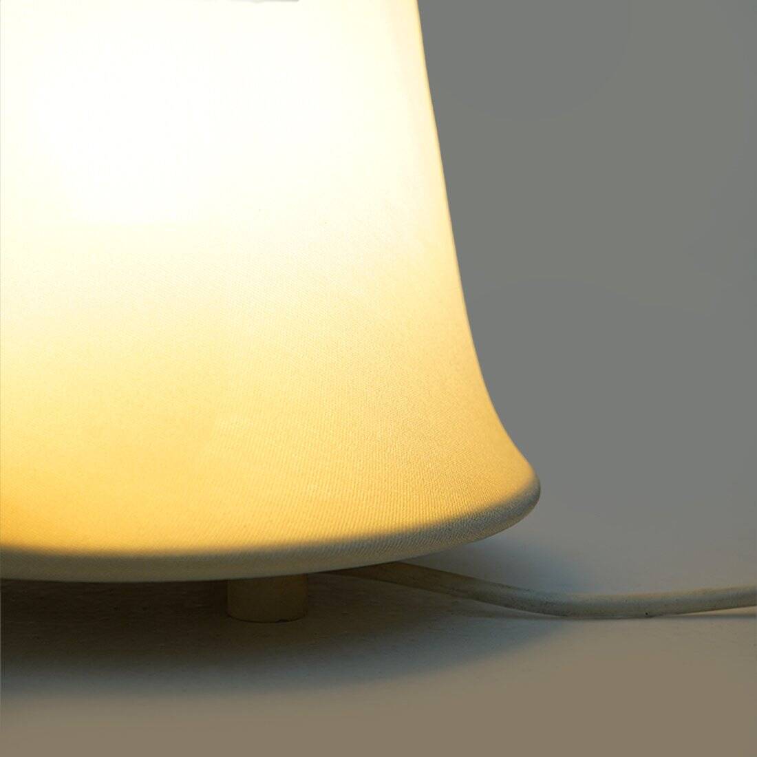 Table lamp with fabric shade, 1970s