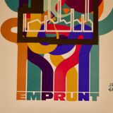 Poster by Jean Gadaud - Credit National Loan for Industry - 1970s