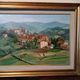 Oil Painting on Canvas Tuscan Landscape Panorama Signed P. Ciampini