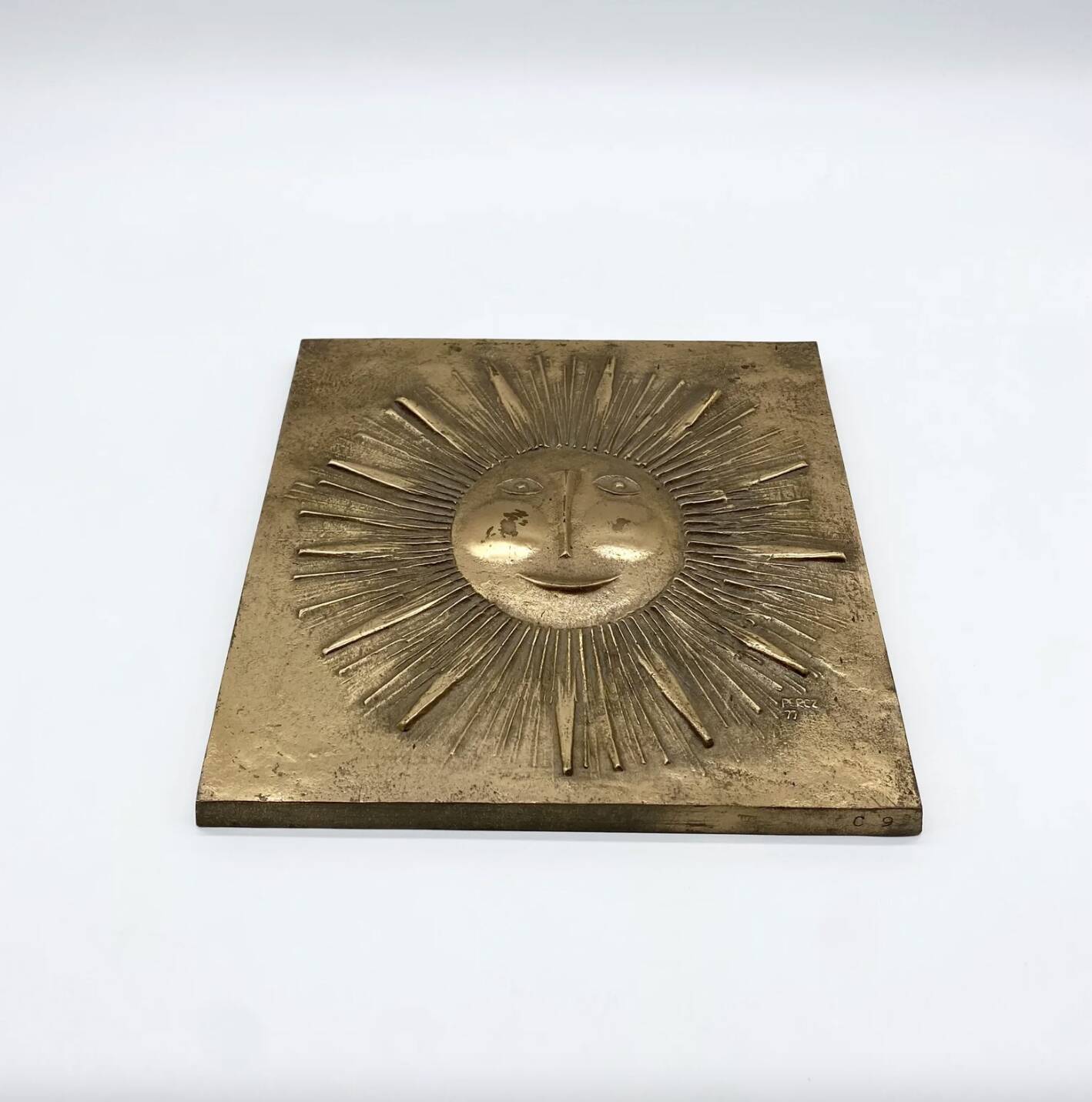 Bronze “Sun” by János Percz, 1977