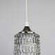Pressed Crystal Glass Pendant Lamp with Tear Drop Pattern, Sweden, 1960s