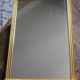 Large rectangular wooden mirror tray with vintage gilding