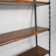 Wall shelf string 1960 3 solid wood tops black and brown