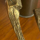 Chandelier, brutalist menorah, Wainberg, in brass.