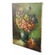 Grande nature morte de fleurs colorées signée 60x50cm