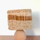 Vintage table lamps wood and wool, France 60s