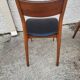 Série de 4 chaises scandinaves en skaï et bois, années 1960