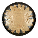 Denbac plate, flame-decorated ceramic
