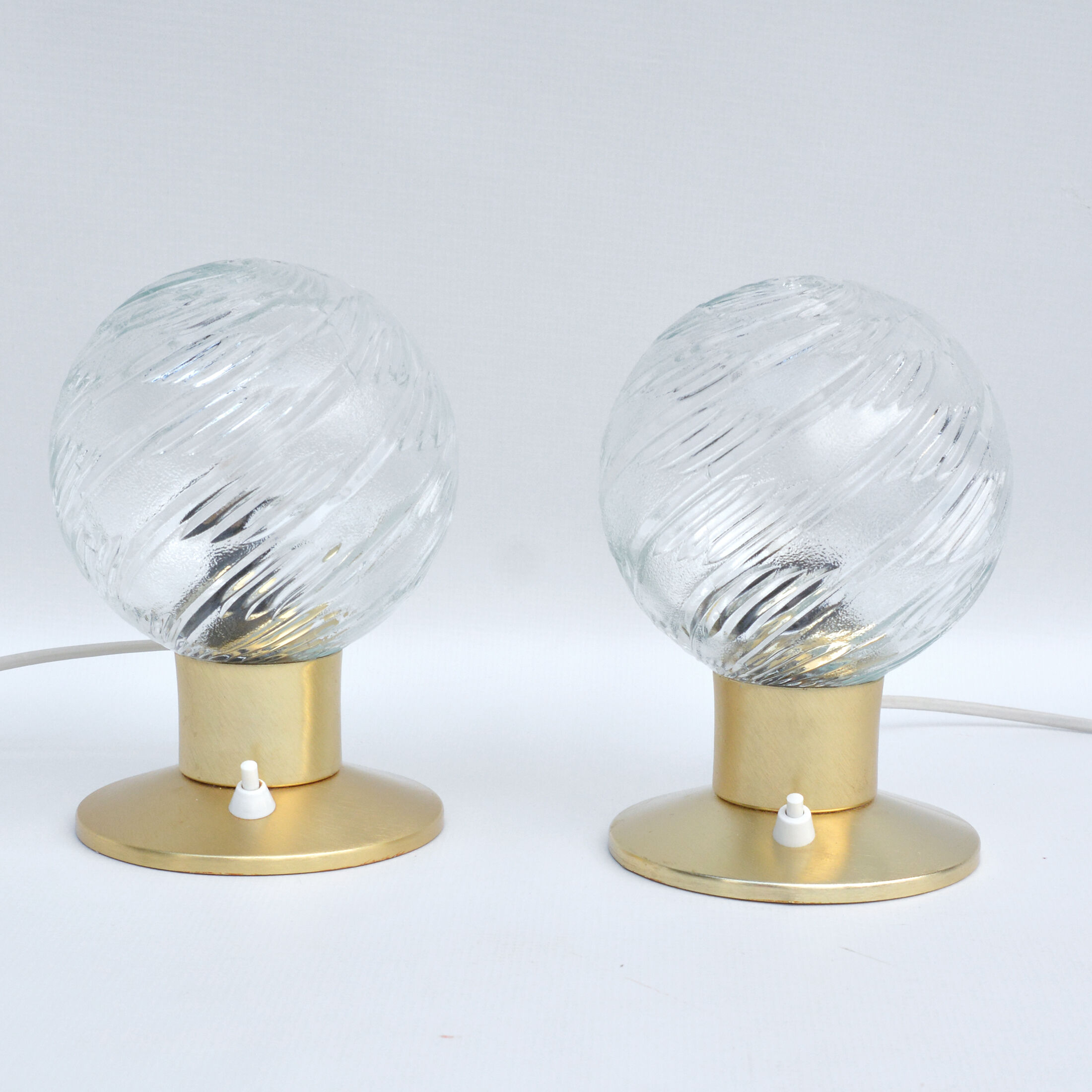 Pair of brass bedside lamps, Karl Gärtner Leuchtenbau, Germany, 1970s