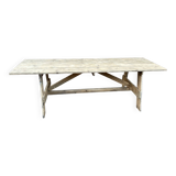 Large country farm table 240 cm in raw natural wood brewery fir