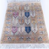 Vintage - Tapis en soie noué à la main du Cachemire