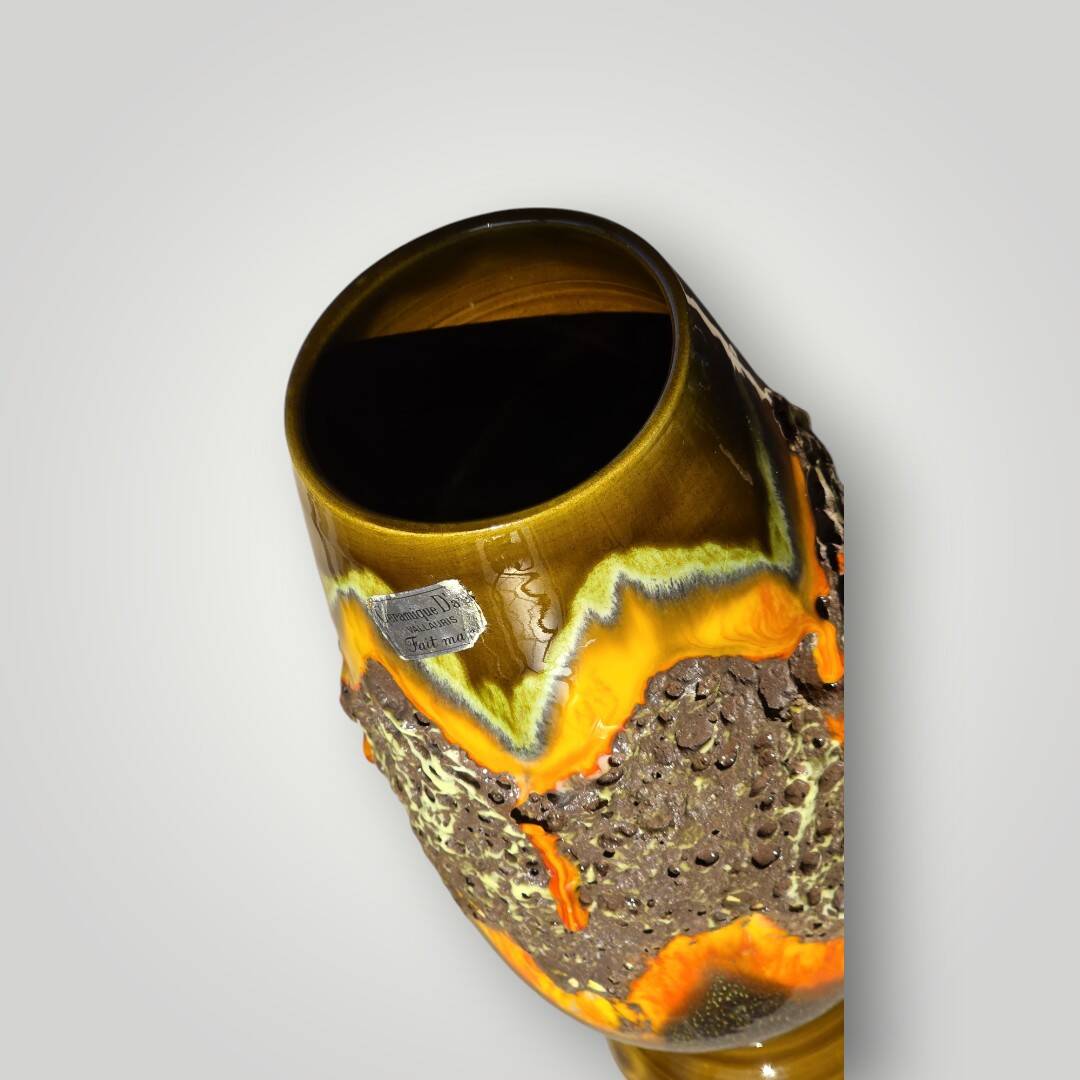 Fat Lava Vase Vallauris 1950